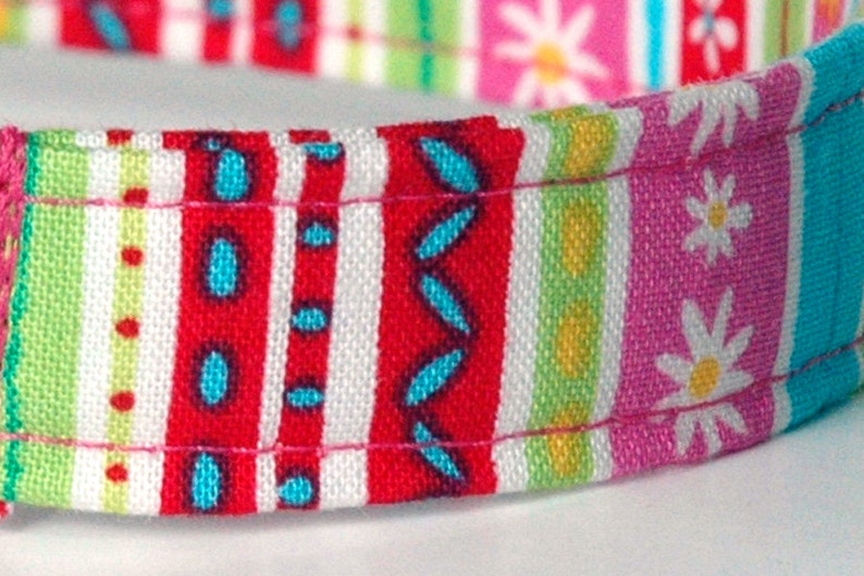 Handmade Fun Multi Colorful Girl Dog Collar New image 3