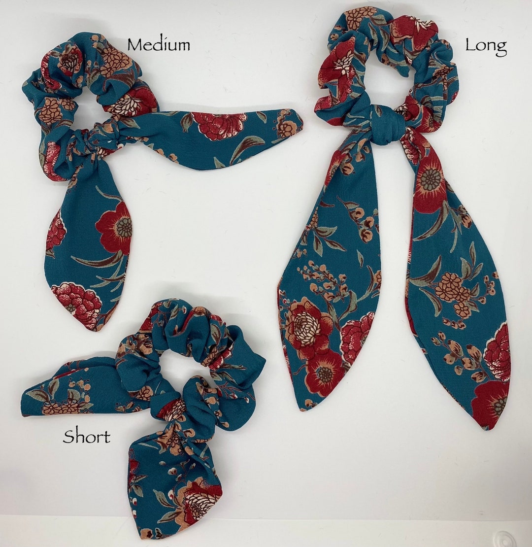 Hair Scarf Scrunchie, Hair Ribbon Scrunchie, Hair Bow Scrunchie, Hair