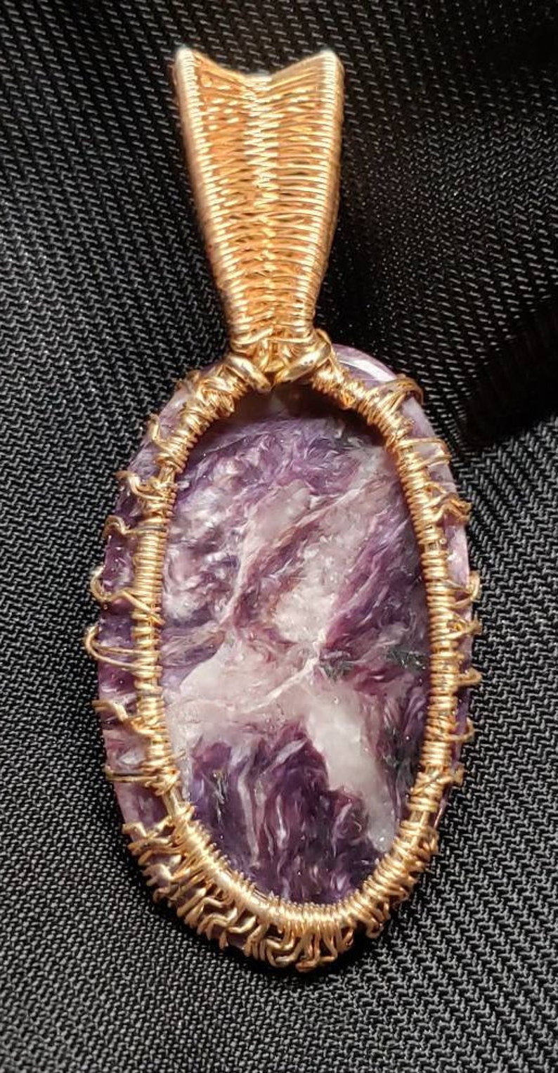 Lepidolite Tree of Life Pendant