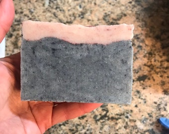 UNSCENTED CHARCOAL BENTONITE Clay Facial Natural Organic Homemade Soap Bar, Soaps, Exfoliating Soap, Body Soap, Detox Soap, Acne Soap,