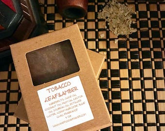 TOBACCO LEAF and AMBER Homemade soap bar, Organic natural soap, Soaps,  Blue Cambrian Clay Soap, Mens soap, Soap for men, Handmade soap,