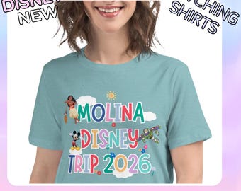 Camisetas a juego de Walt Disney World / WDW / Camisetas familiares / Disneyland / Camiseta holgada para mujer / Personalizable
