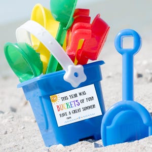 Buckets of Fun End of Year Gift Tag Printable | Last Day of School | Summer Party Favor Tag | Classmate Teacher Gift | Instant Download image 5