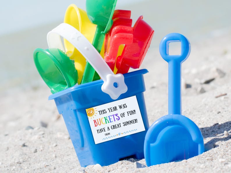 Buckets of Fun End of Year Gift Tag Printable | Last Day of School | Summer Party Favor Tag | Classmate Teacher Gift | Instant Download image 5