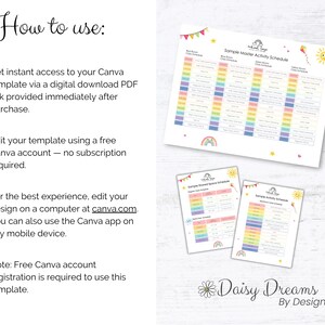 Editable School Schedule Bundle | Canva Templates for Class, Shared ...