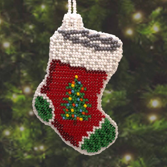 Holiday Bead Kits DIY Beaded Ornaments Kits Christmas Etsy