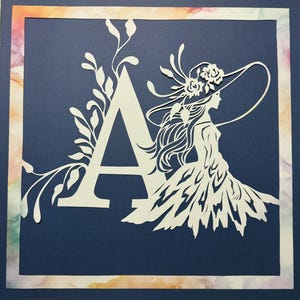 Hand paper cut -letter A