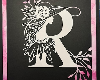 Recorte de papel personalizado - letra R