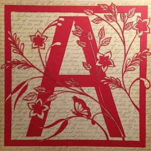 Custom paper cut -letter A