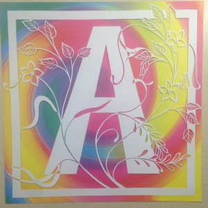 Letter A custom paper cut