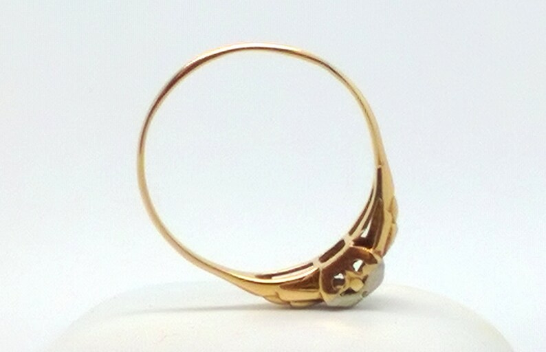 Antique Edwardian .16ct VS2 Euro Cut Diamond Engagement Ring