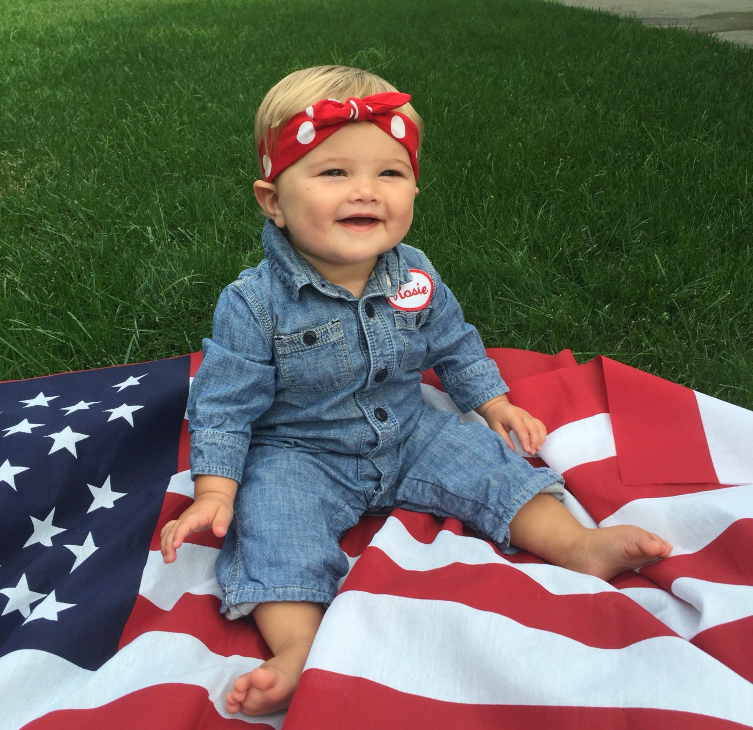 Baby/Toddler Lil Rosie the Riveter Jumpsuit Costume | Etsy