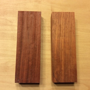 Padauk Knife Balances 3/8&quot;x 1 1/2 » x 5 » Ensembles de 2