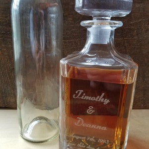 Custom Engraved Liquor Decanter Groomsmen Gift- Made to Order