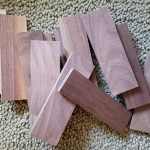 Black Walnut Knife Scales 3/8&quot; + x 1 1/2&quot; x 5&quot;(set of 2)