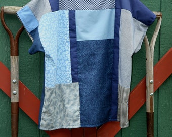 patchwork tunic top,  summer tunic top, cotton tunic