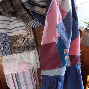 Oversized Scarf, Patchwork, Recycled fashion