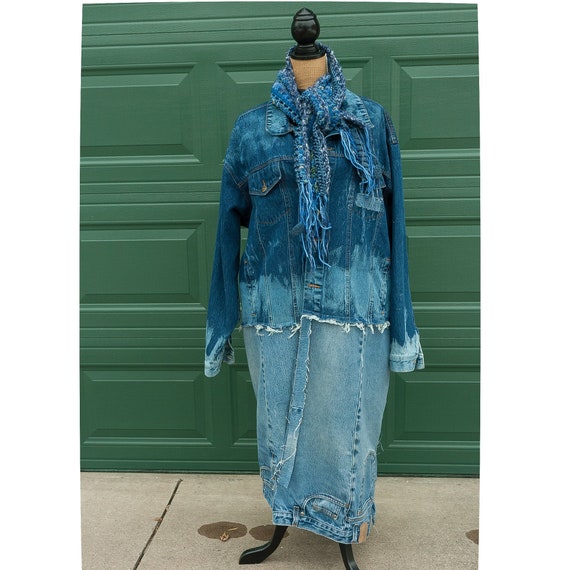 plus size denim duster