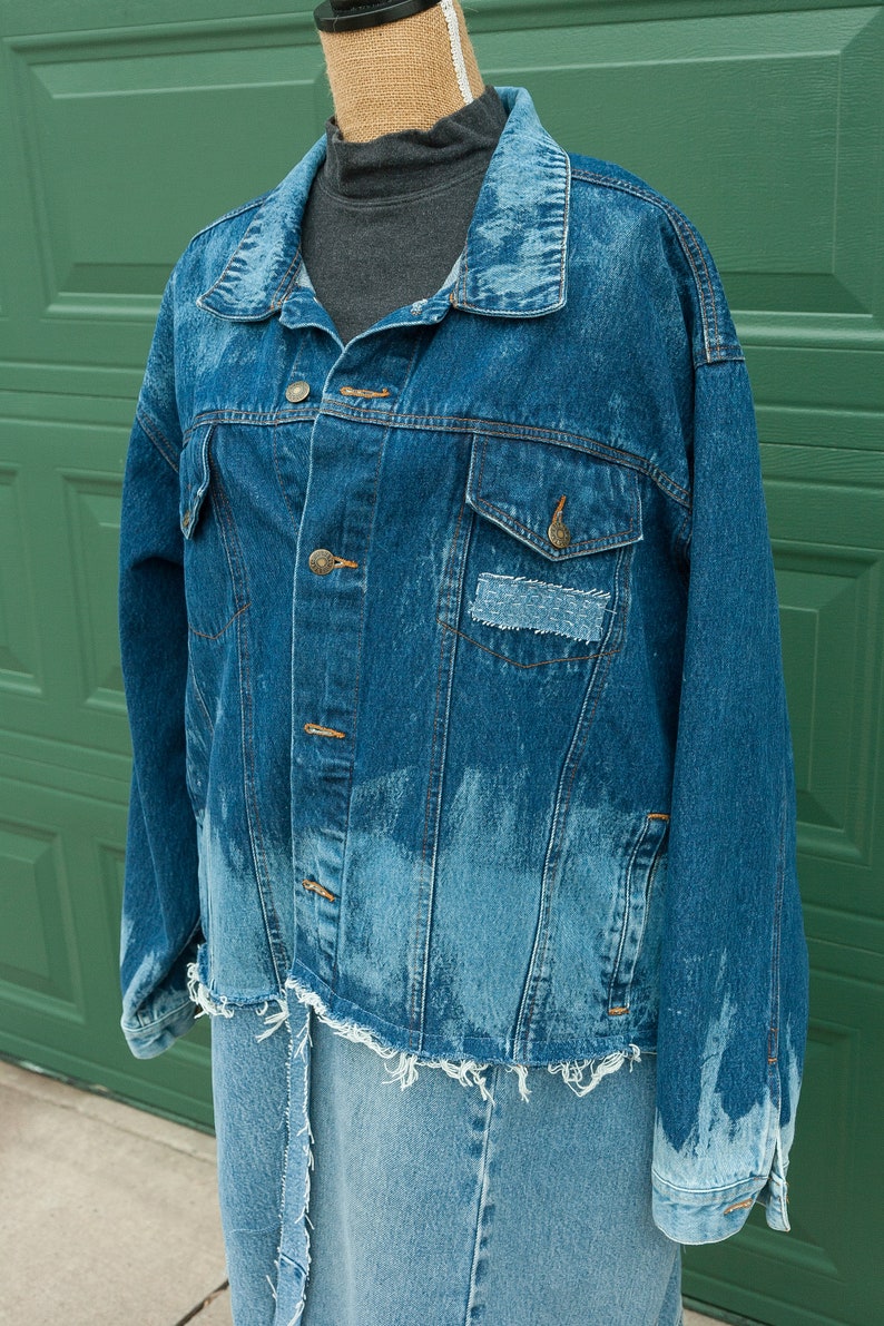 plus size denim duster jacket