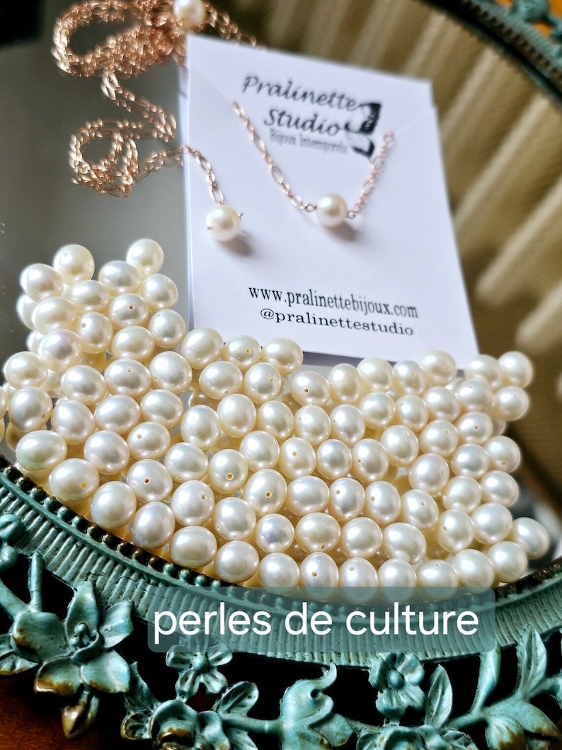 Parure de mariage perles de culture, Collier mariée dos nu, bracelet une perle, boucles d'oreilles , bijoux parure de mariée, bijoux mariage image 8