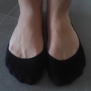 Plain Black Cotton Socks, Heels Socks Peep Socks Footlets Socks - Invisible Socks for Flat Shoes Ballerina Socks Footwear For Women