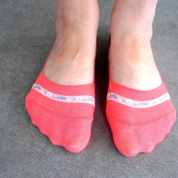 Red Heel Socks Etsy