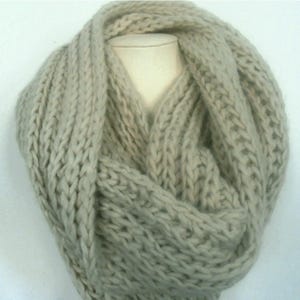 Winter Light Beige Thick Yarn wool Long Pom Pom Scarf Shawl Knit Boho Crochet Scarf for Women and Girls