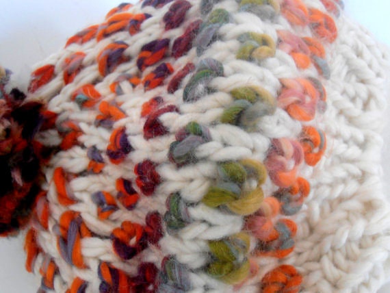 Handcrafted Multicolor Yarn Pom Pom Beanie: Winter Crochet  display picture 2