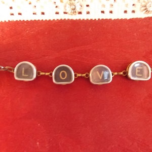 Typewriter key LOVE bracelet