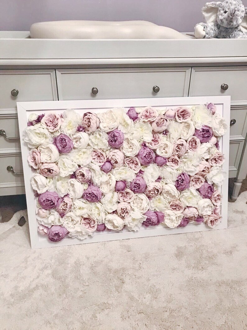 Flower Frame Mat Fl Picture Mats Nursery Decor Wall Lavender Peony Wedding Hanging Only