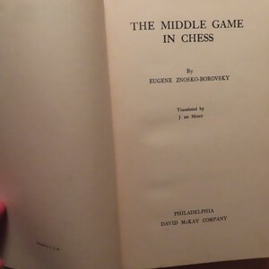 Das Mittelspiel im Schach Eugene Znosko-Borovsky 1920er Jahre