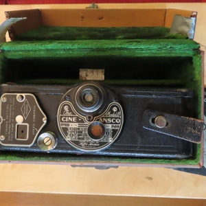 Cine Ansco model B 1930 16mm camera outfit.  Mechanism works
