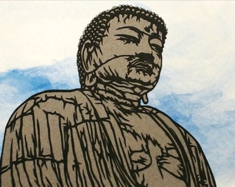 Great Buddha of Kamakura #2 Papercutting