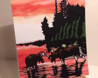 Evening Moose Print