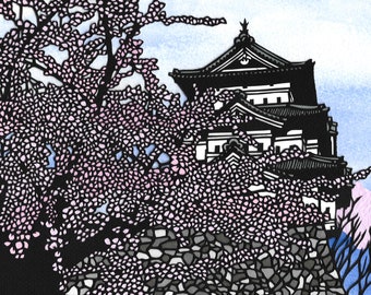 Taglio carta del castello di Hirosaki