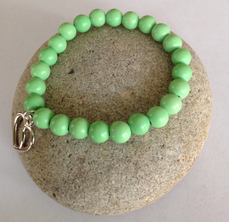 Kidney/donor Awareness Bracelet. Silver Kidney Charm. Green Etsy