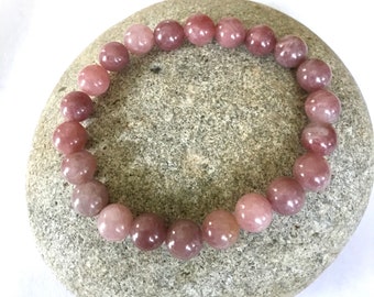 MOTIVATION - AUTHENTIC SELF - PurpleBrownish Aventurine Bracelet. Beaded Gemstone Bracelet. Meditation Bracelet. Simple Stretch.
