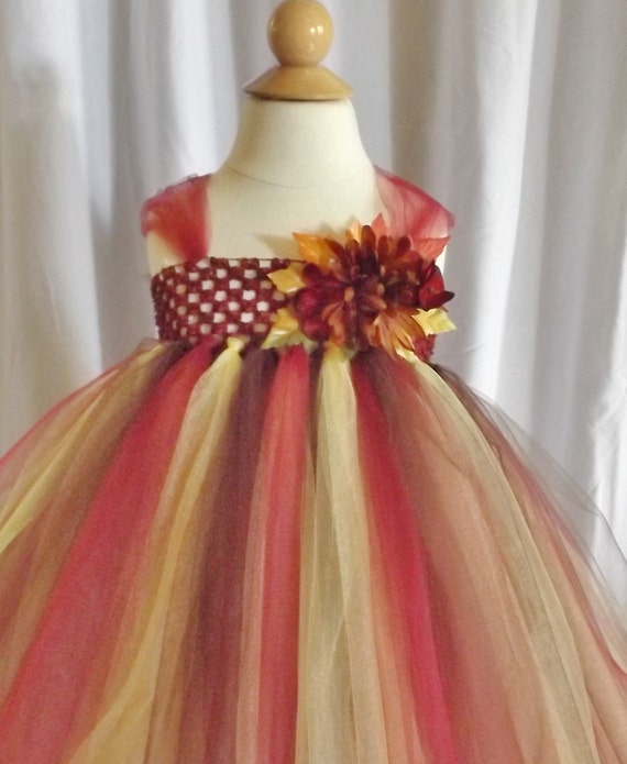 Fall Tutu Dress Thanksgiving Tutu Dress Wine Gold And Brown Etsy