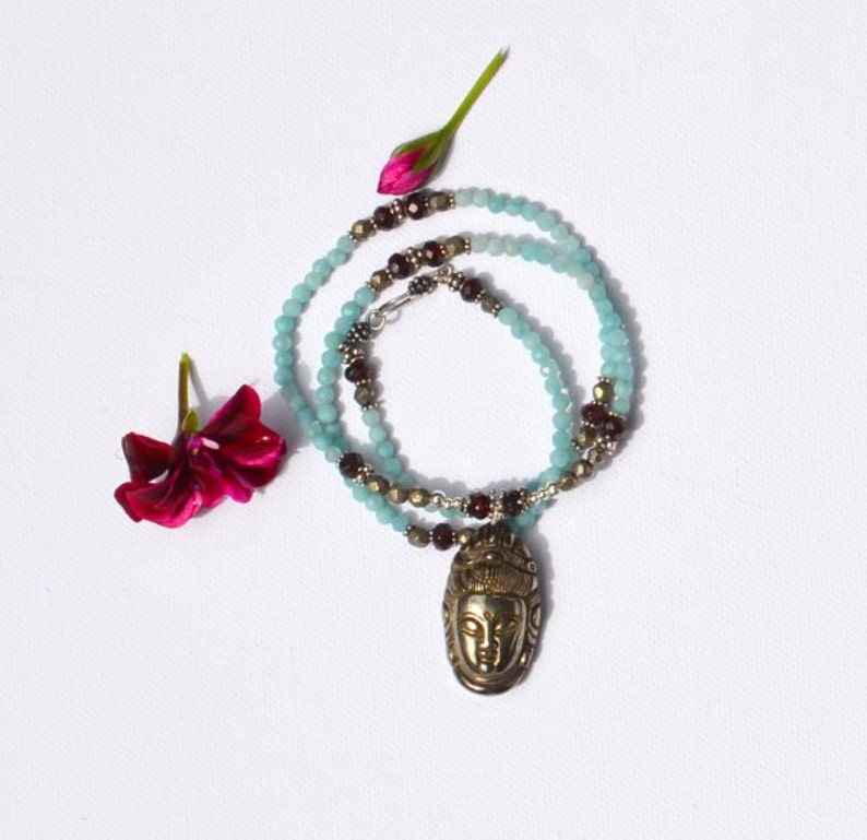 Pyrite Buddha Compassion and Spirituality necklace
