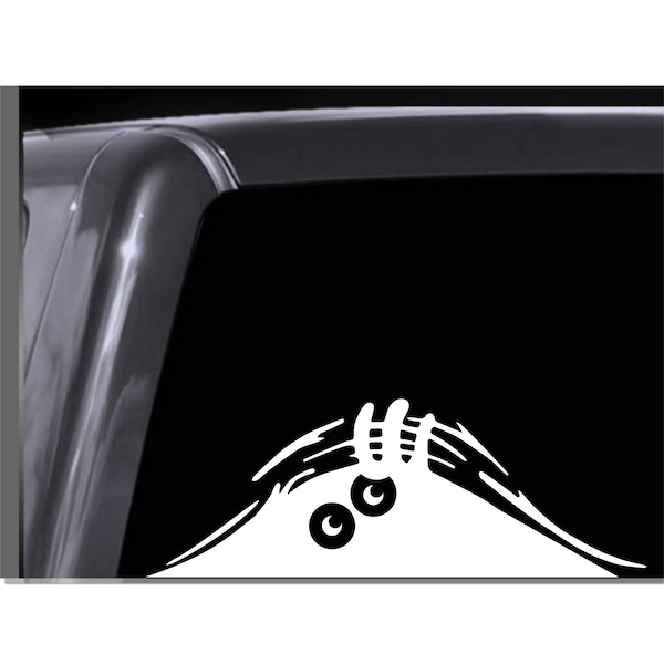 PEEK A BOO vinyl decal. Car, Truck, Window, Wall, Mirror, Bumper, Laptop, Yeti cooler, Cornhole sticker, Vinyl Window Stickers