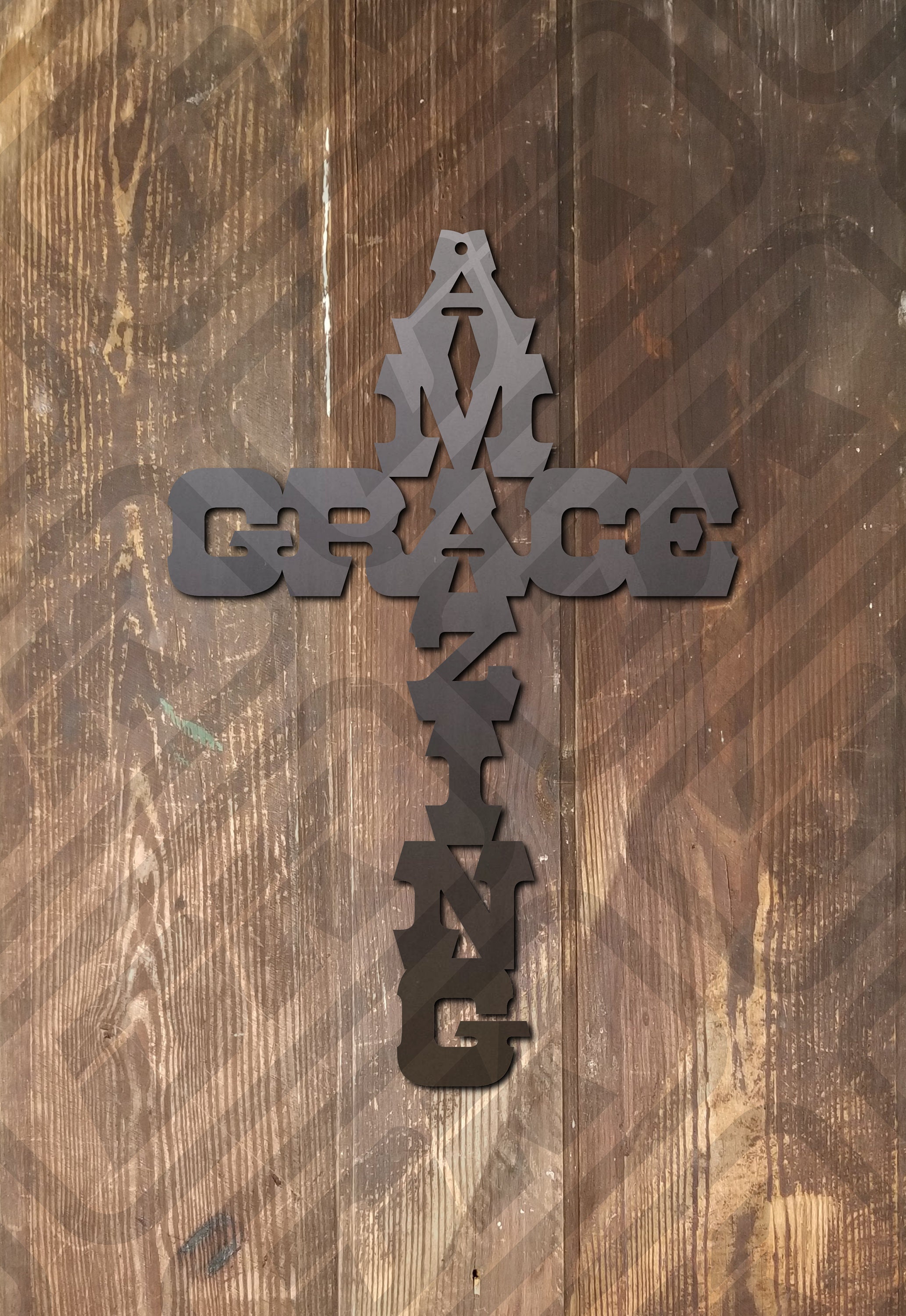 AMAZING GRACE CROSS Metal Cross Amazing Grace Wall Decor - Etsy