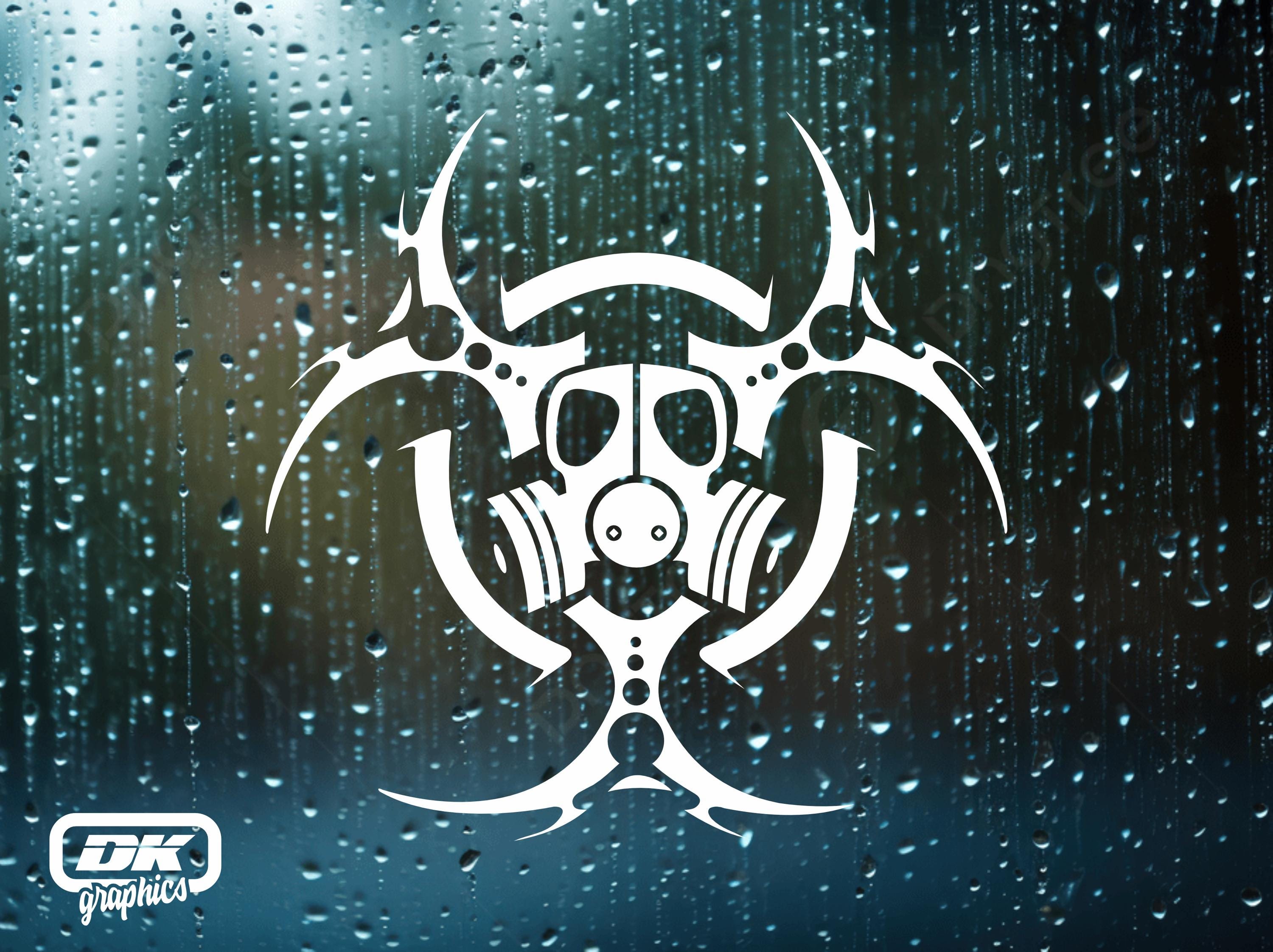 BIOHAZARD GASMASK Vinyl Decal. Car Window Sticker - Etsy