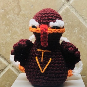 Little VT HOKIE Bird Plushie -Handmade with the VT Hokie Spirit!