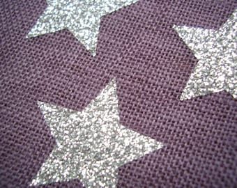 Star glitter iron-on appliques all colours