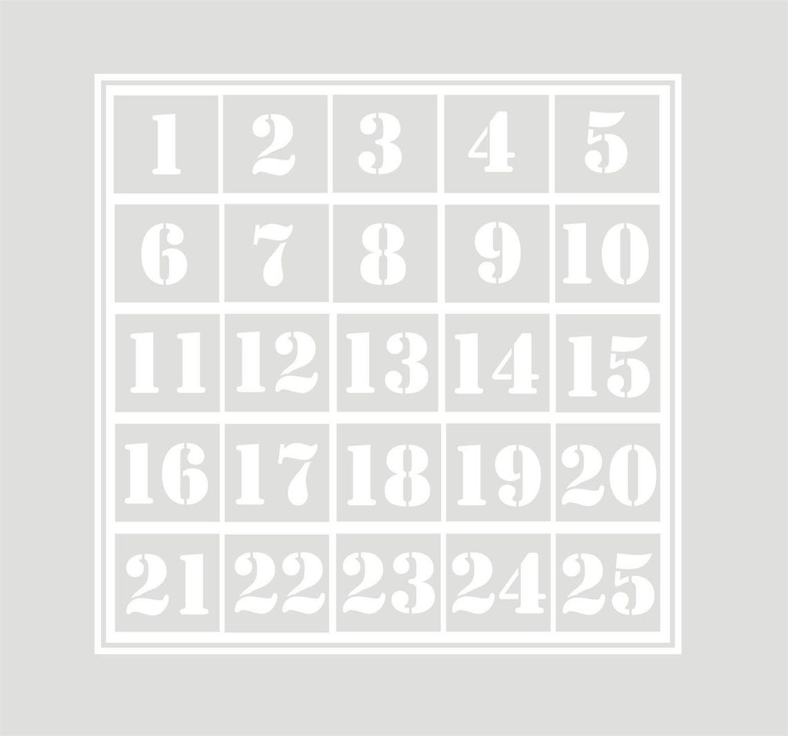 Iron on Numbers 1 to 25 Kit Etsy