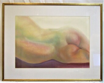 Original pastel art nude painting Royal Academy Denise Oppenheim McFarland Human Landscape  erotic new home sensual lover lawyer wall decor