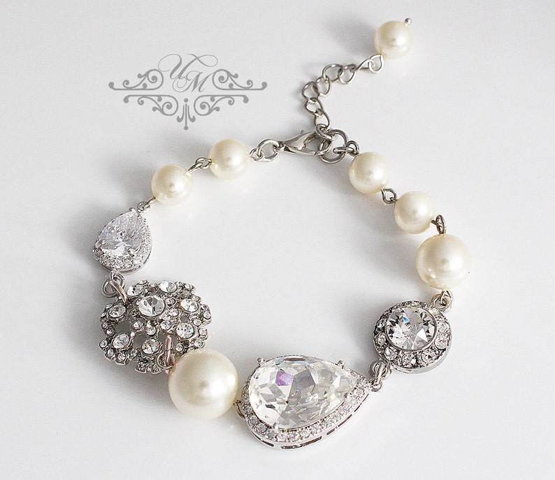 Wedding Jewelry Fashion Wedding Bracelet Swarovski Pearl | Etsy