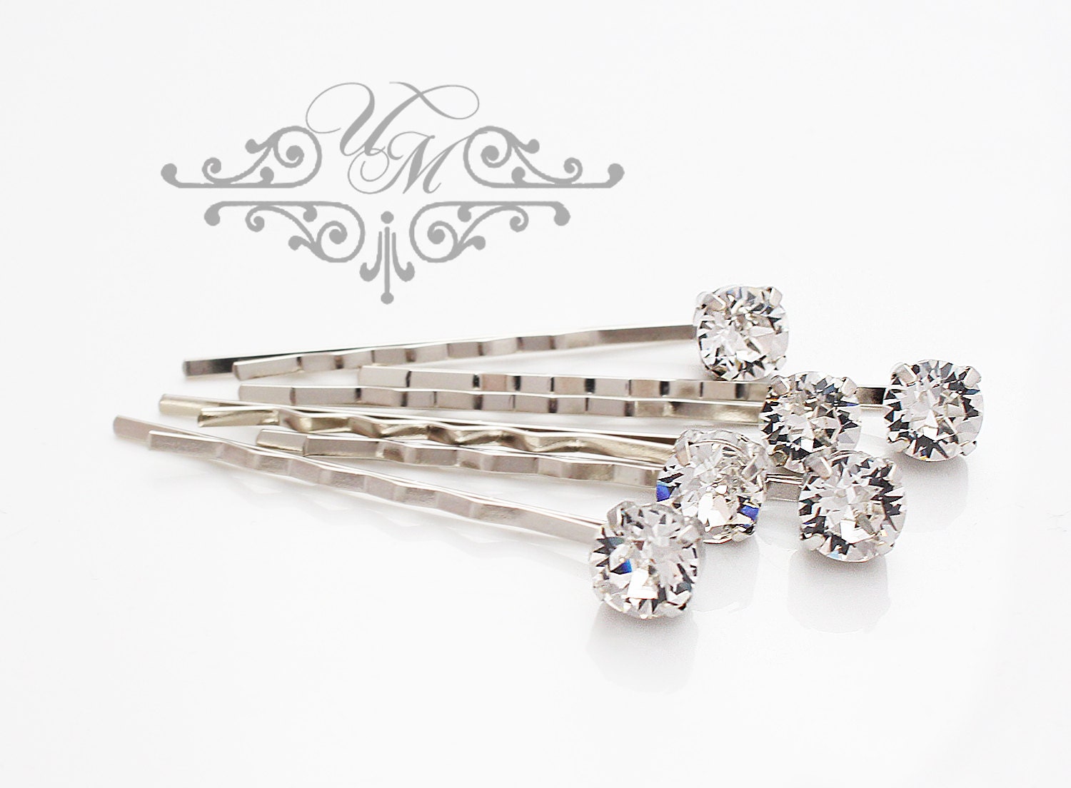 1. Blue Crystal Hair Pins for Wedding - wide 1