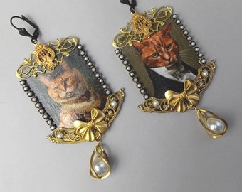 Earrings in Baroque, Rococo style "Never Forgotten"