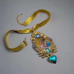 On Request ONLY -  Baroque Pendant in Religious style, Orthodoxe icon style